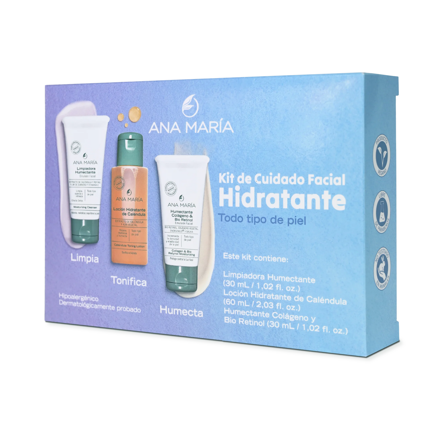 Kit de cuidado facial hidratante Ana maria
