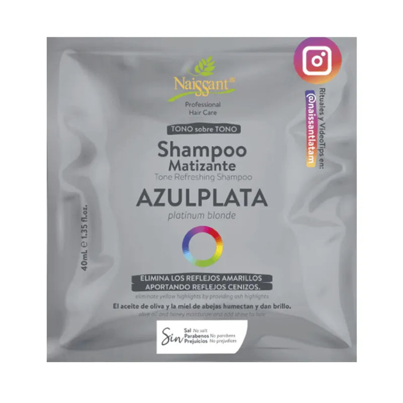 NAISSANT SHAMPOO AZUL PLATA X 40 ML