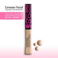 Corrector facial liquido humectante con aloe vera tono: medio Kaloe