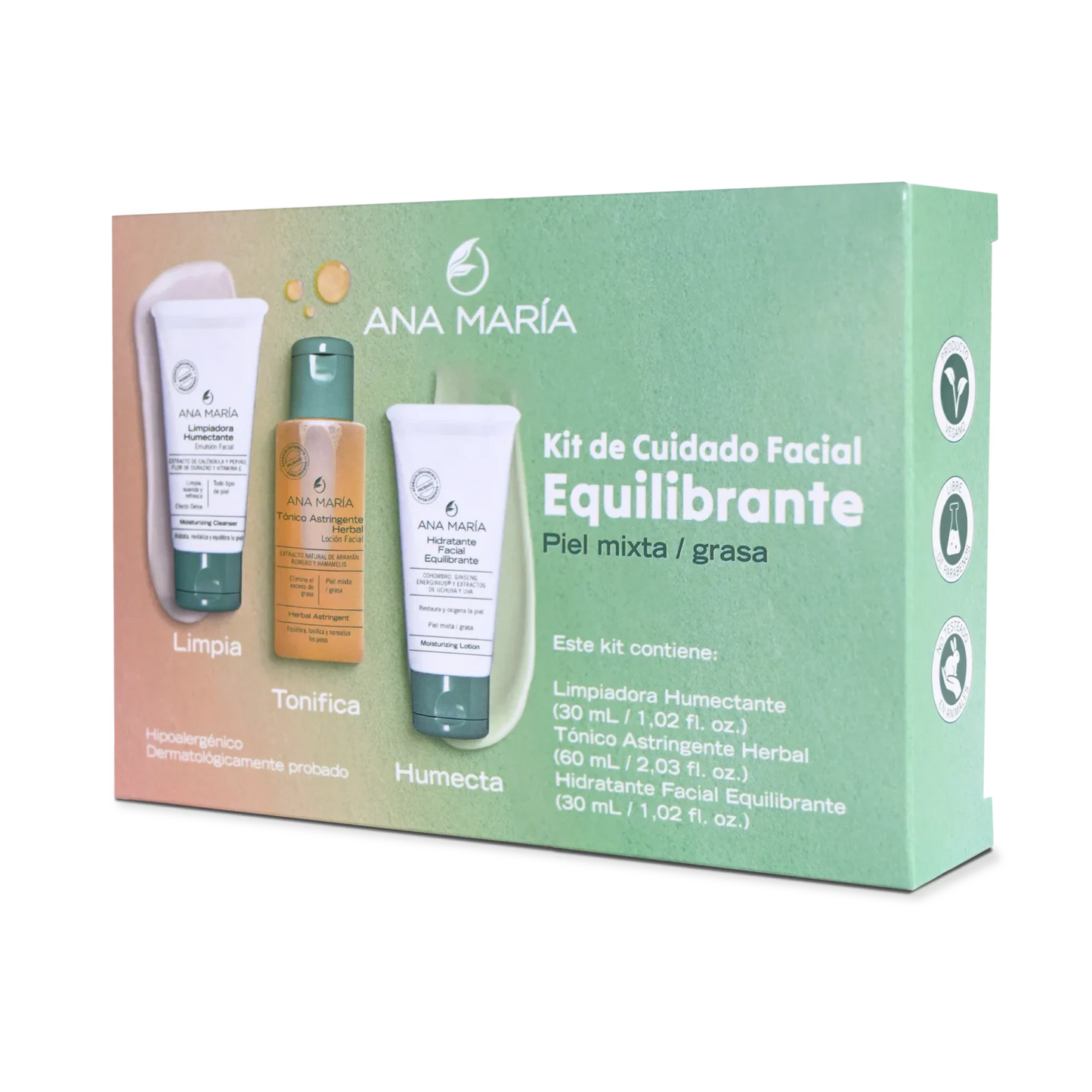 Kit de cuidado facial equilibrante Piel mixta/grasa