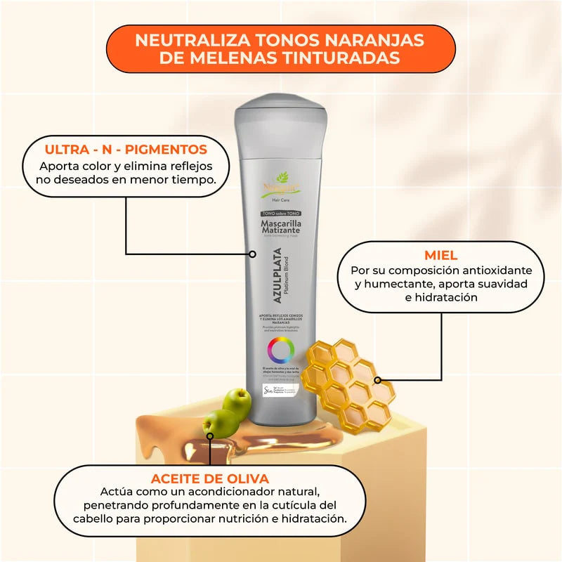 NAISSANT MASCARILLA AZUL PLATA 300 ML