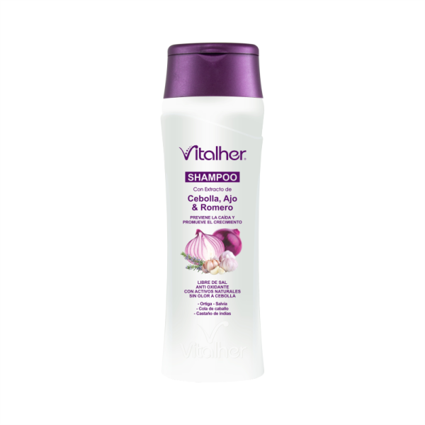 Shampoo Cebolla, Ajo y Romero Vitalher