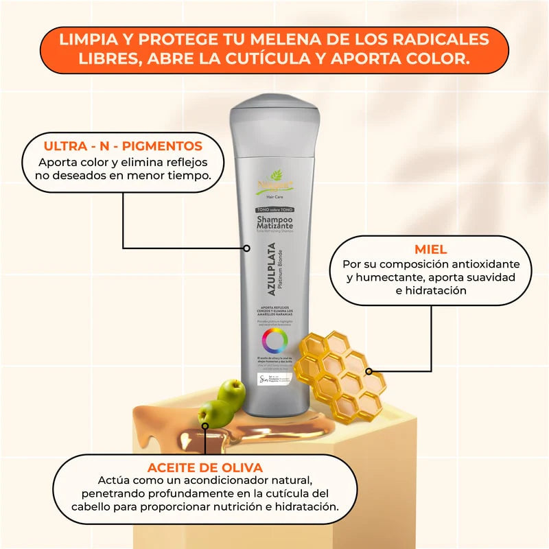 NAISSANT SHAMPOO AZUL PLATA X 300ML