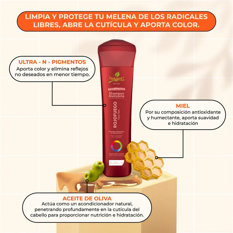 NAISSANT SHAMPOO ROJO FUEGO X 300 ML